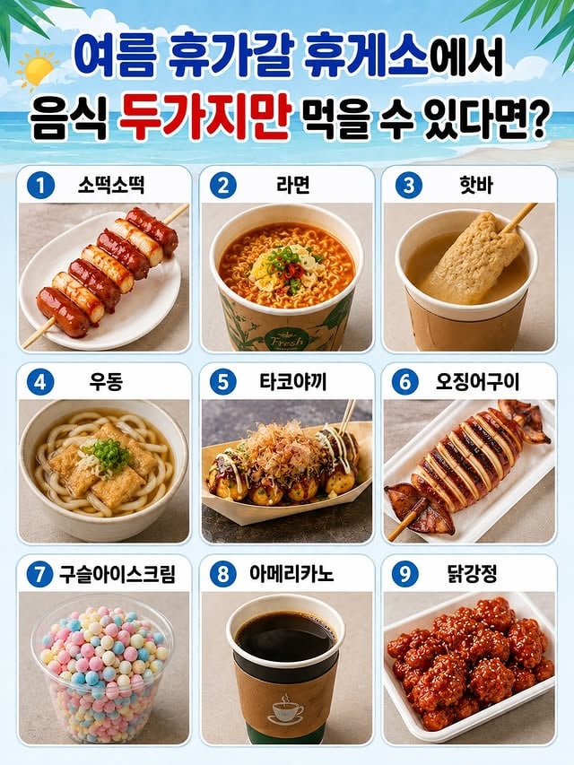 휴게소음식 2개 고르기 | 인스티즈