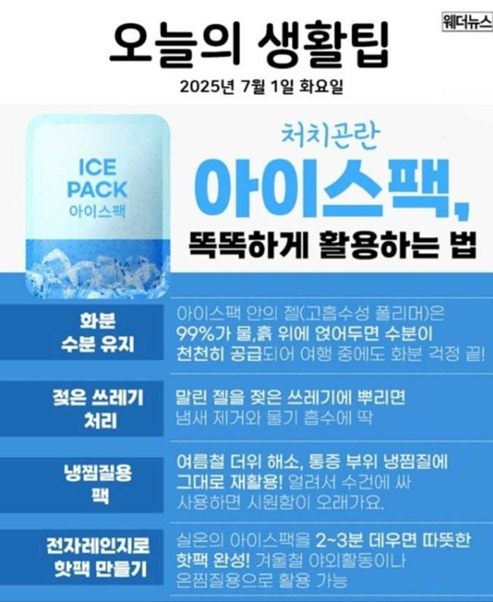 처치곤란 아이스팩 활용법 | 인스티즈
