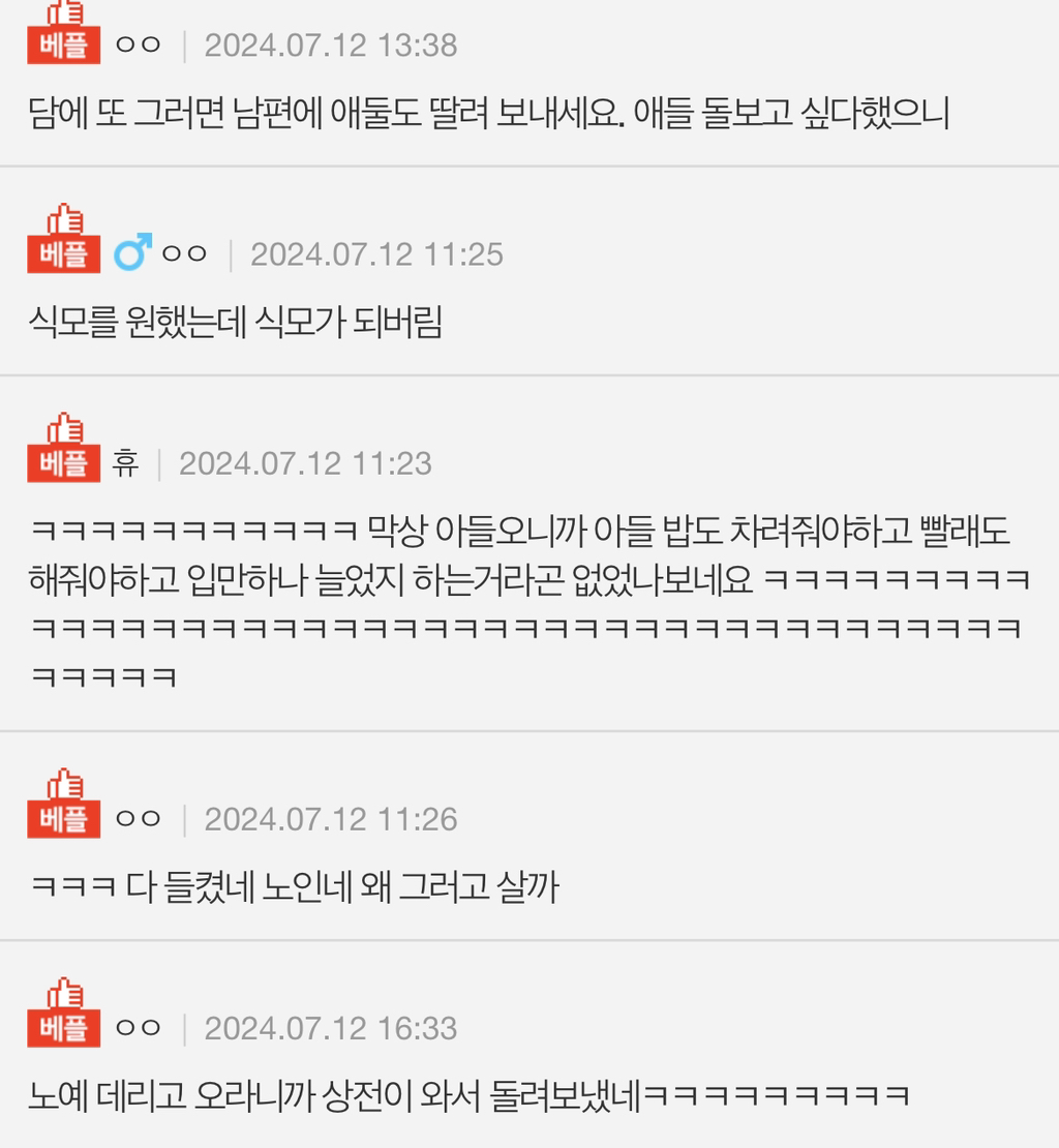 [네이트판] 시모가 같이 살자해서 남편 보냈더니 일주일도 안돼서 돌아왔어요 | 인스티즈