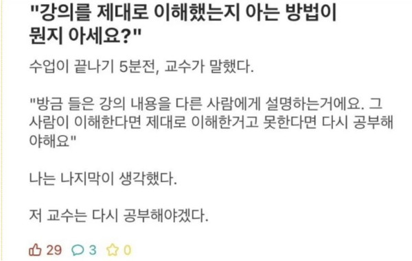 강의를 제대로 이해했는지 아는 방법 | 인스티즈