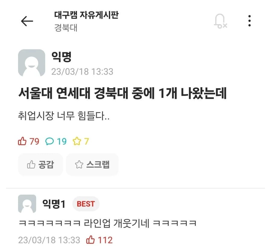 취업시장 너무 힘들다 | 인스티즈