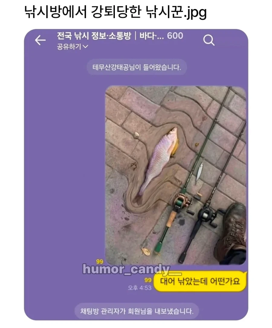 낚시방에서 강퇴당한 이유 .jpg | 인스티즈