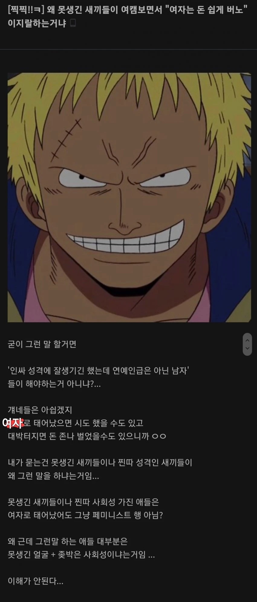 찐따들이 여캠 부러워하는 이유를 모르겠다는 디씨 유저 | 인스티즈