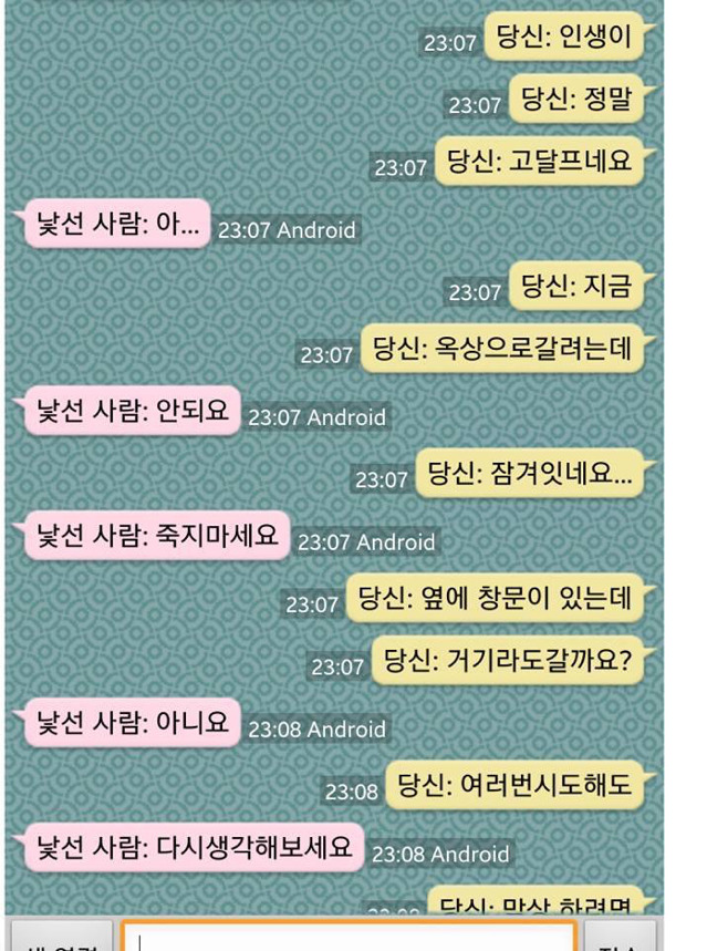 랜덤채팅으로 자살하는 여자인척 해봤다 | 인스티즈