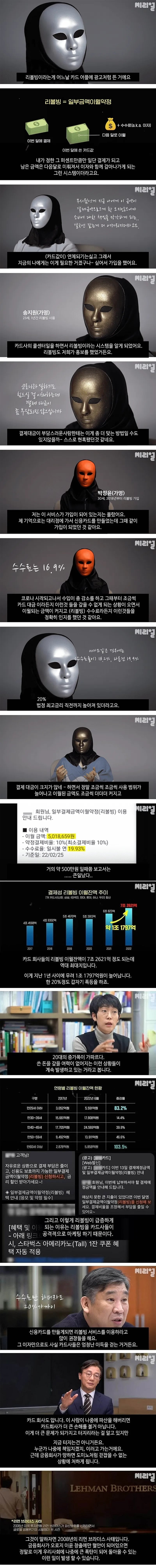 신용카드 리볼빙의 무서움 | 인스티즈