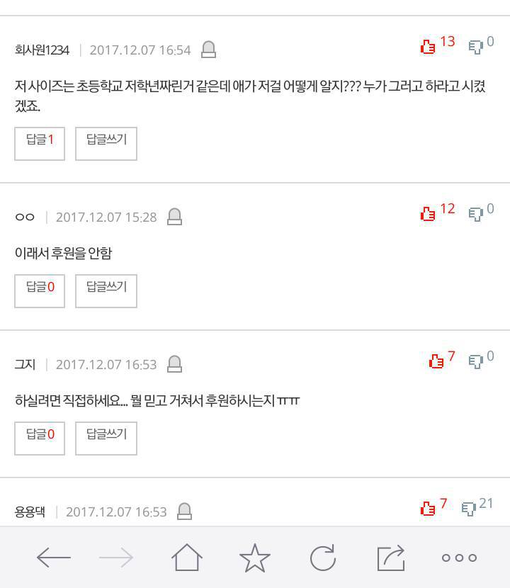 20만원짜리 점퍼를 선물로 요구한 후원아동 | 인스티즈