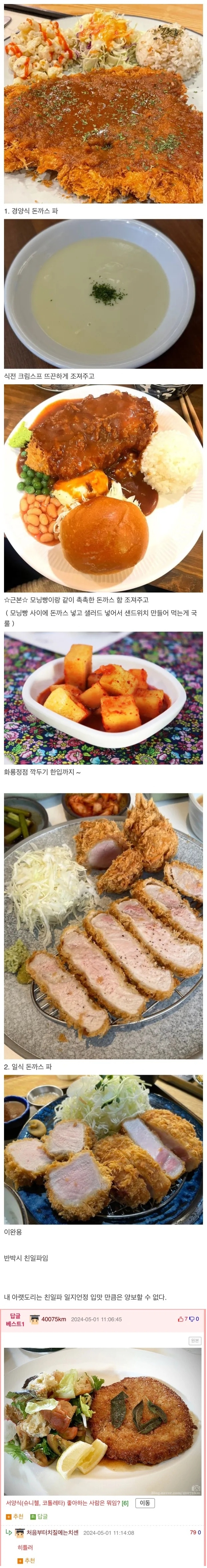 극과 극으로 나뉘는 돈까스 파벌 | 인스티즈