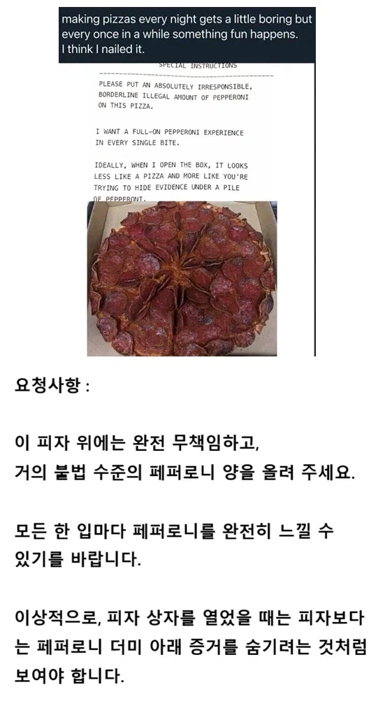 고객 요청사항을 완벽하게 이행한 피자 | 인스티즈