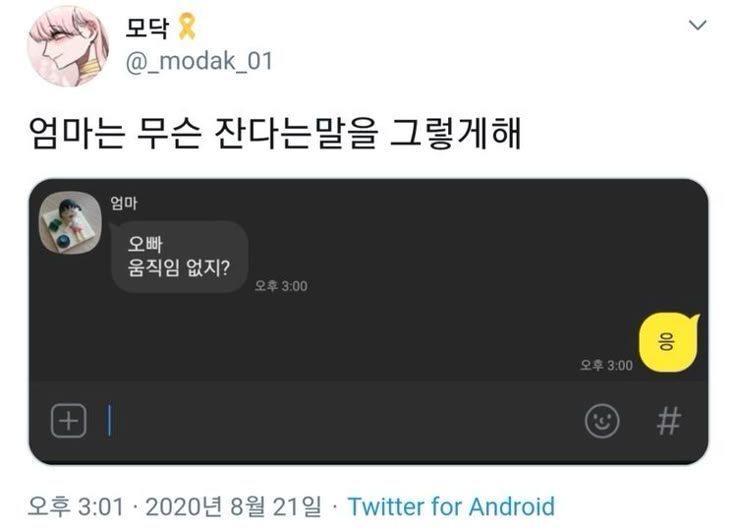 엄마가 수면중이라는 말을 표현하는 법 | 인스티즈