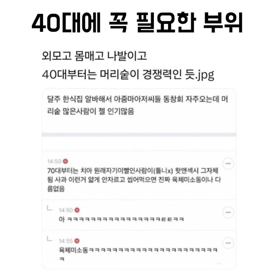 40대부터 꼭 필요한 부위 | 인스티즈