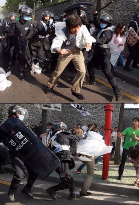 요즘 사람들은 잘 모르는 2008년 광우병 시위 상황.jpg (사진주의) | 인스티즈