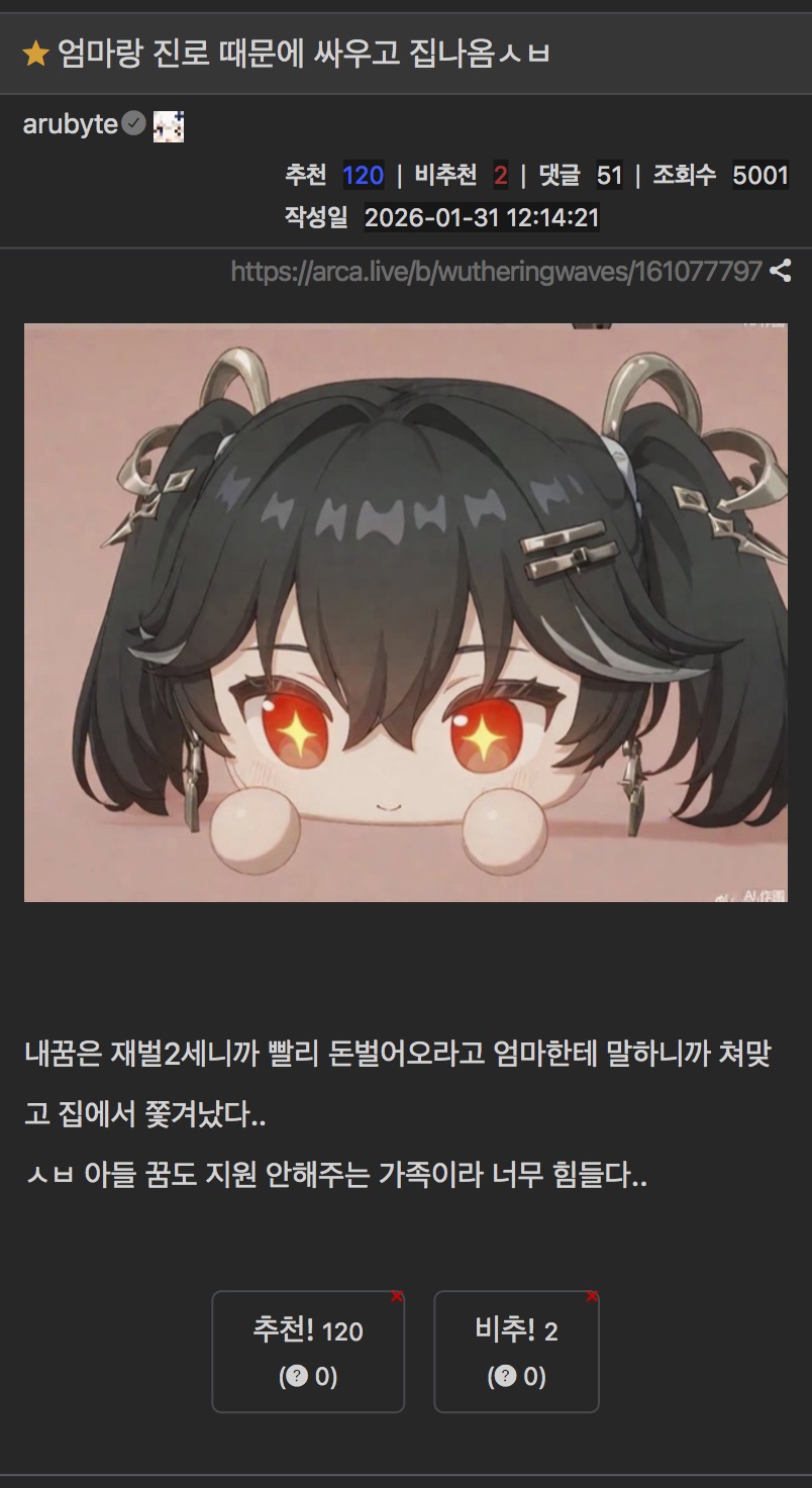엄마랑 진로 때문에 싸우고 집 나온 사람.jpg | 인스티즈