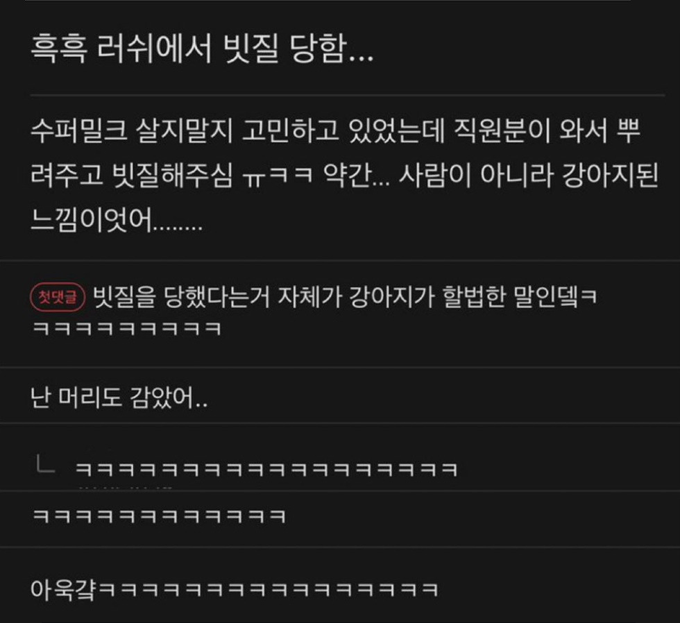 러쉬에서 빗질 당한 사람.jpg | 인스티즈
