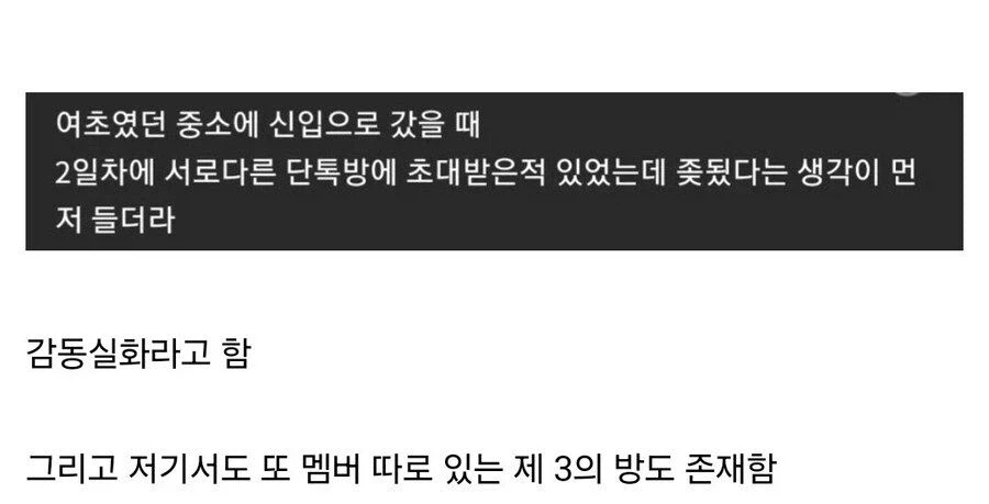 여초기업 입사 후 단톡방 초대 받음 | 인스티즈