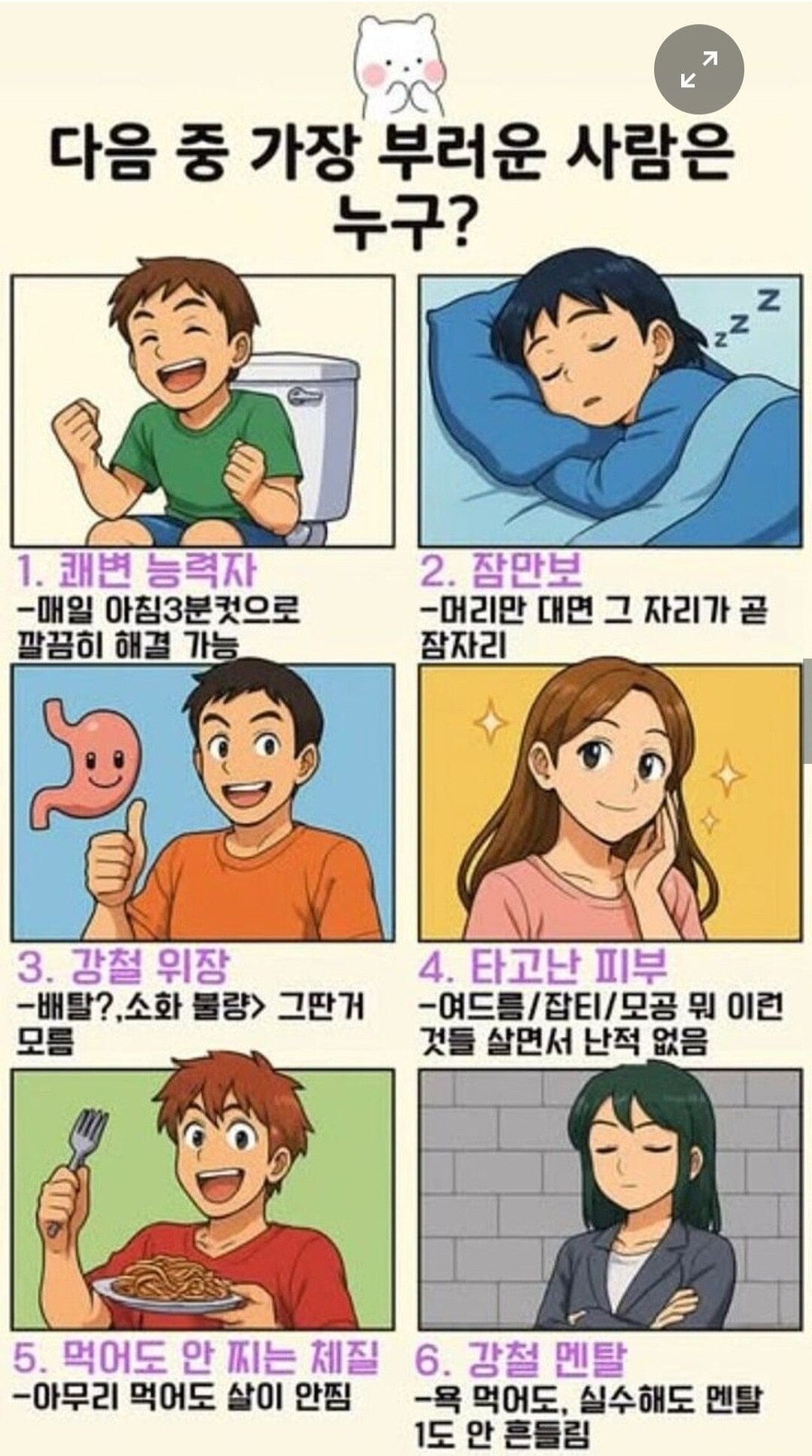 다음중 가장 부러운 사람은? | 인스티즈