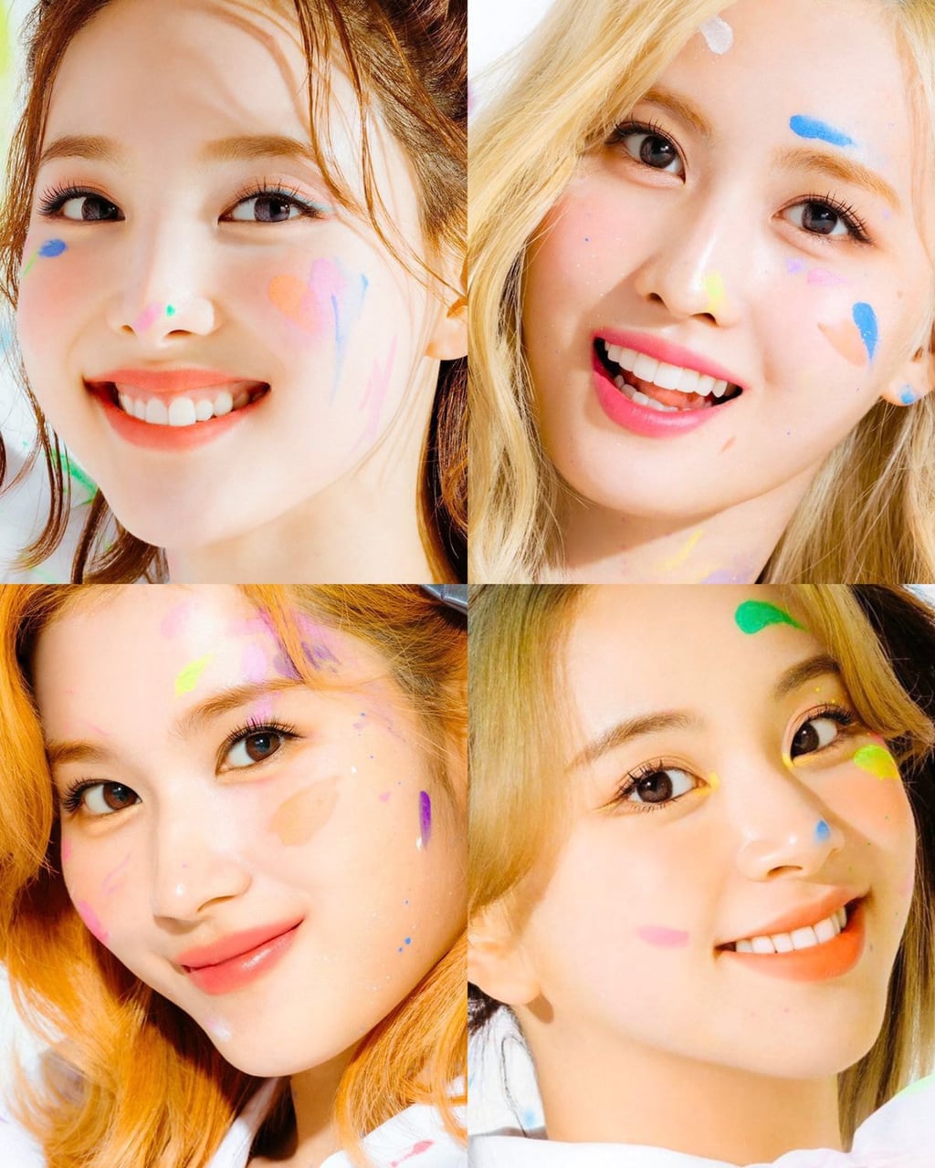 메이크업샵 2개로 나뉜 트와이스 멤버별 물감 들이부은 차이 | 인스티즈