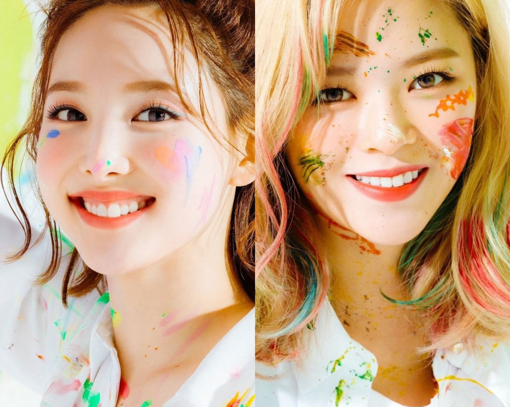 메이크업샵 2개로 나뉜 트와이스 멤버별 물감 들이부은 차이 | 인스티즈