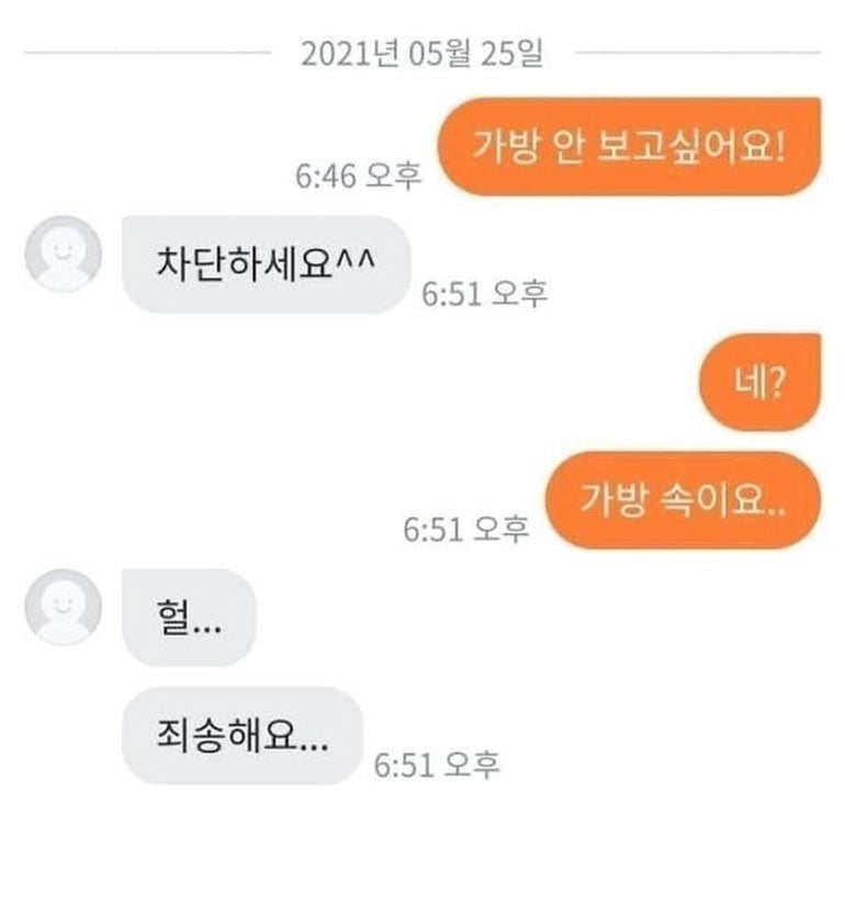 가방 안 보고 싶어요 | 인스티즈