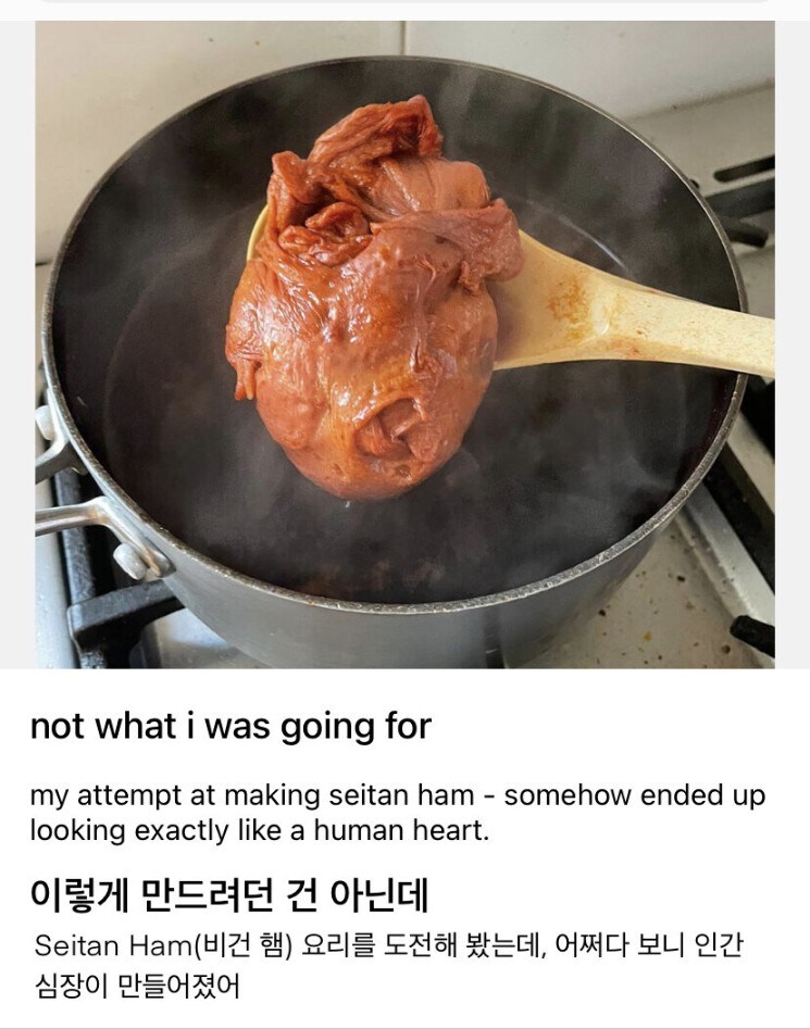 비건햄을 만들다가 실패한 결과 | 인스티즈
