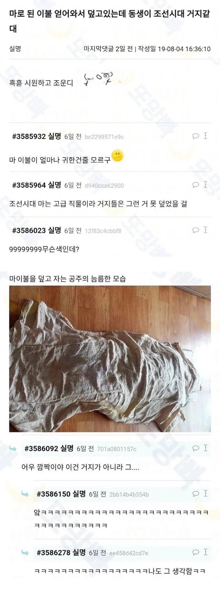 마 이불 덮고 있는 동생 | 인스티즈