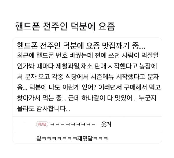 휴대폰 전주인의 혜택 | 인스티즈
