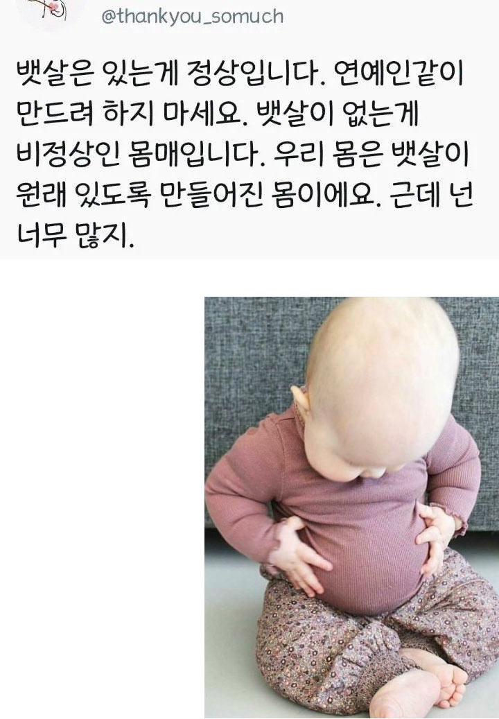 뱃살은 있는게 정상입니다 | 인스티즈