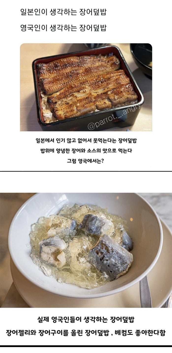 장어덮밥 일본 vs 영국 | 인스티즈