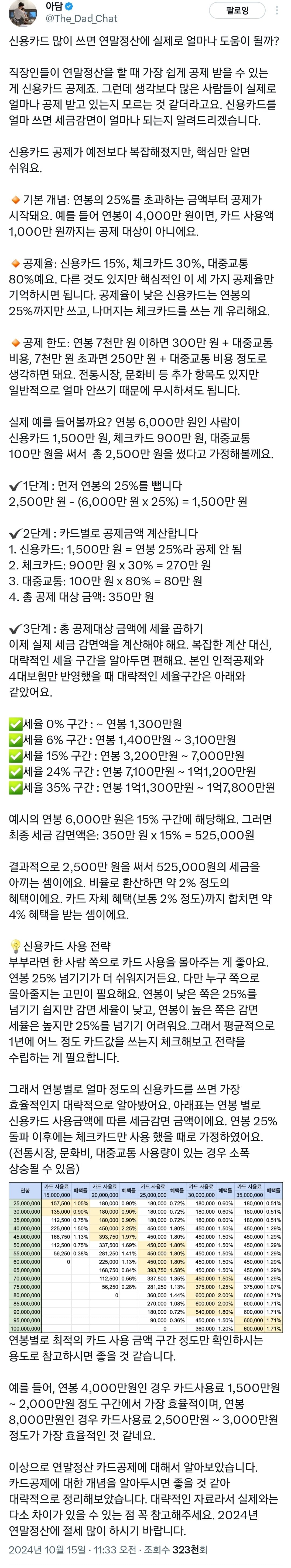 신용카드 많이 쓰면 연말 정산에 실제로 얼마나 도움이 될까? | 인스티즈