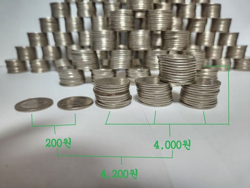 그동안 모은 100원을 전부 꺼내어보았다 | 인스티즈