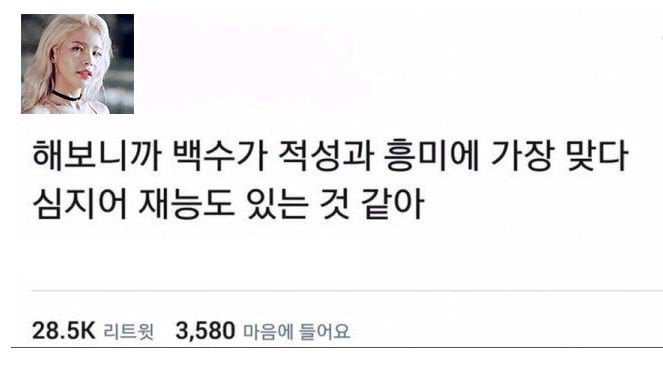 적성에 맞고 재능까지 있다 | 인스티즈