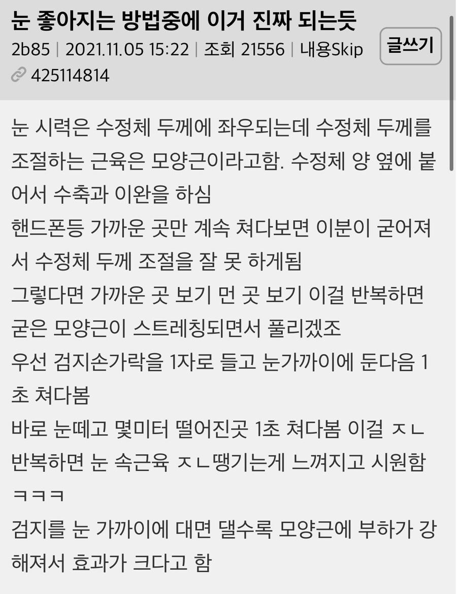 눈 좋아지는 방법 | 인스티즈
