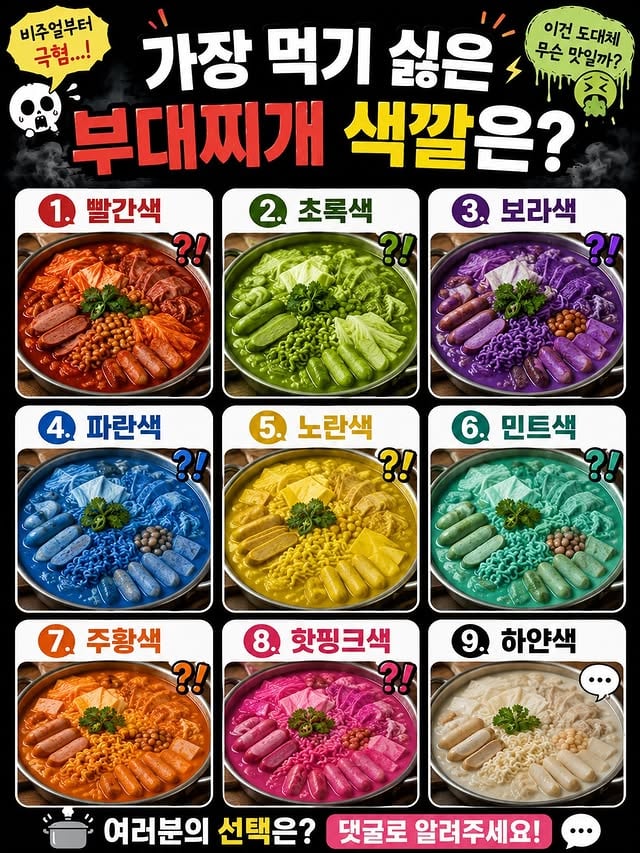 가장 먹기싫은 부대찌깔은? | 인스티즈