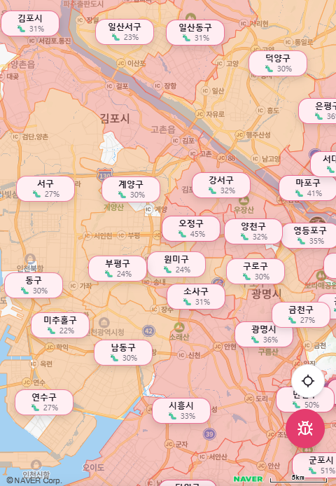 현재 러브버그 분포도 | 인스티즈