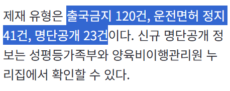 양육비 떼먹은 120명 출국금지…23명 명단 공개 | 인스티즈