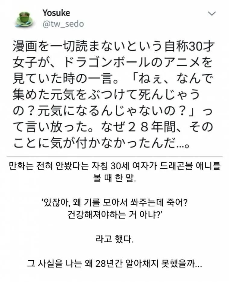 드래곤볼을 처음 본 30살 여자의 말 | 인스티즈