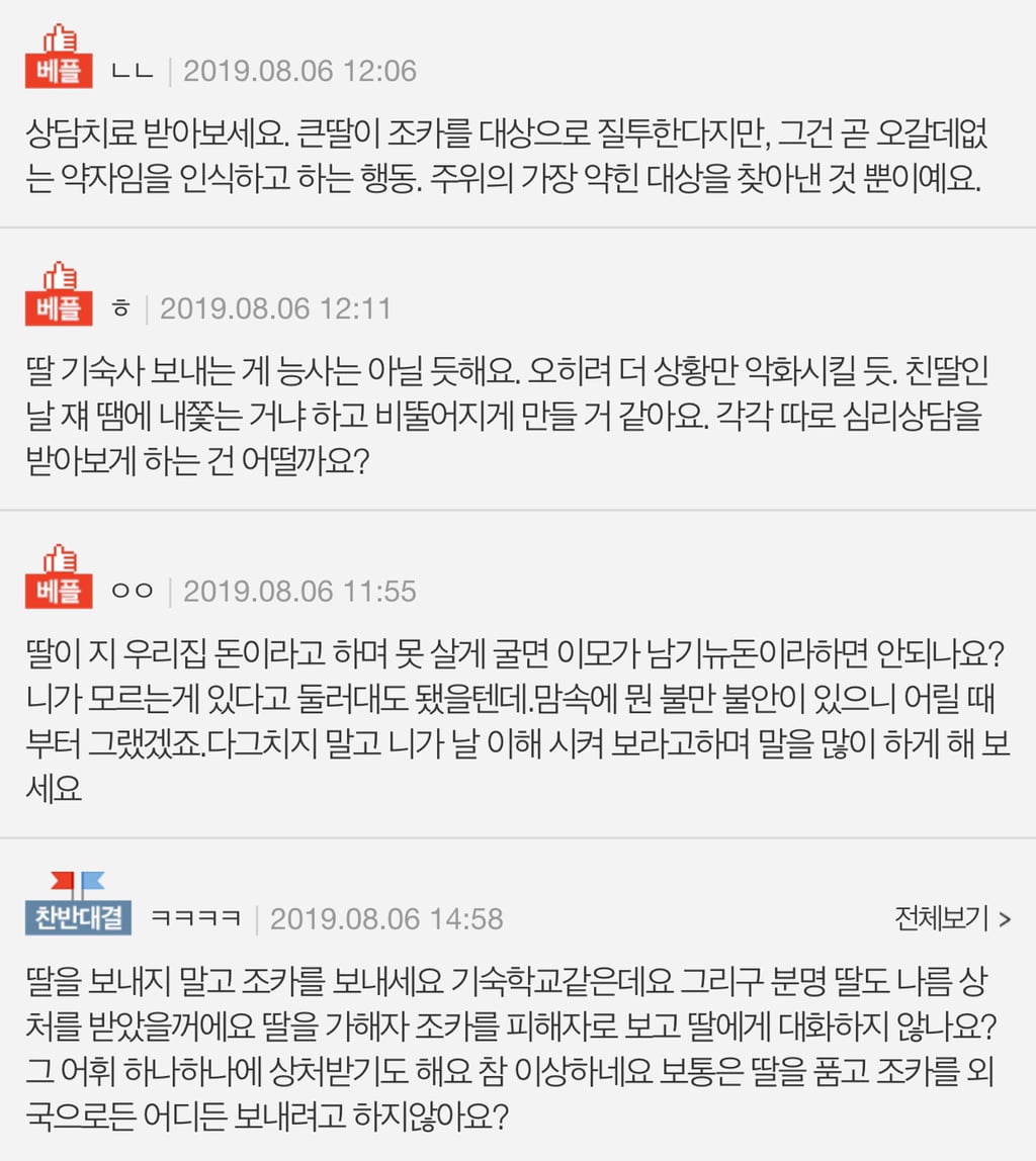 [네이트판] 같이 사는 조카를 괴롭히는 딸 때문에 고민입니다 + 후기 | 인스티즈