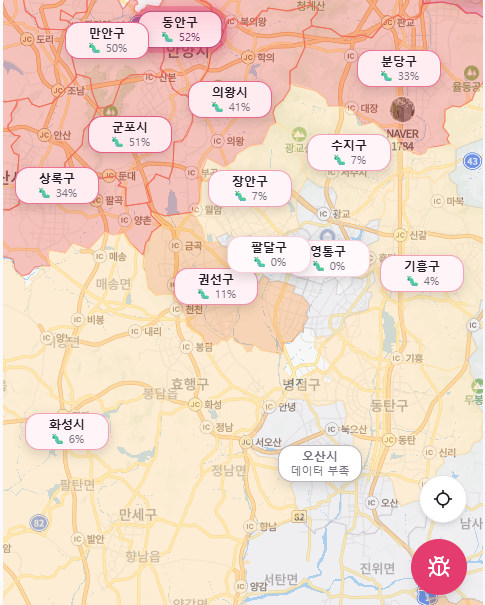 현재 러브버그 분포도 | 인스티즈