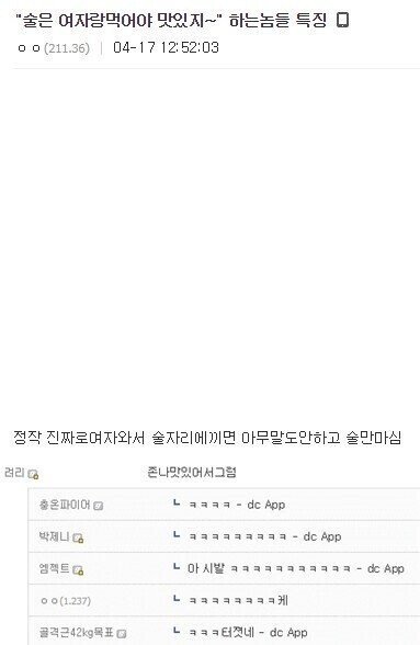 술 마실 때 여자 찾는 남자들 특징 | 인스티즈