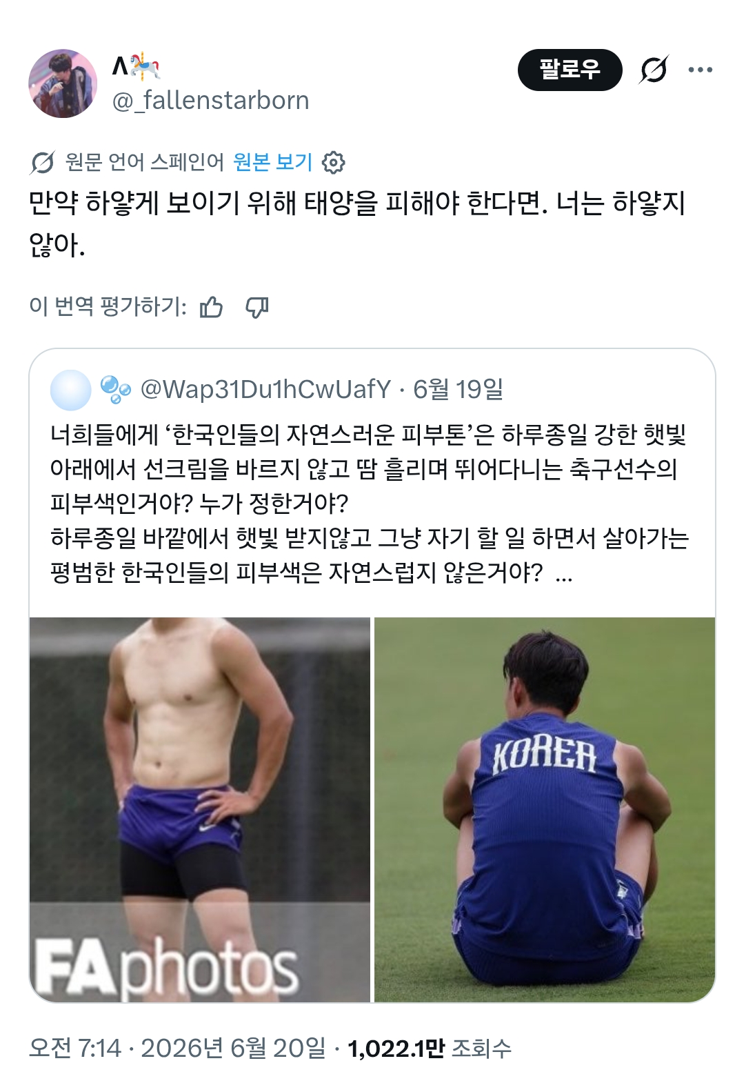 자꾸 나한테 넌 백인이 아니야 라고 하는데 아무 타격이 없다 | 인스티즈