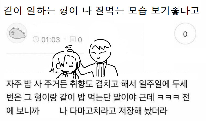 같이 일하는 형이 나 먹는 모습 보기 좋다고 하더라 | 인스티즈