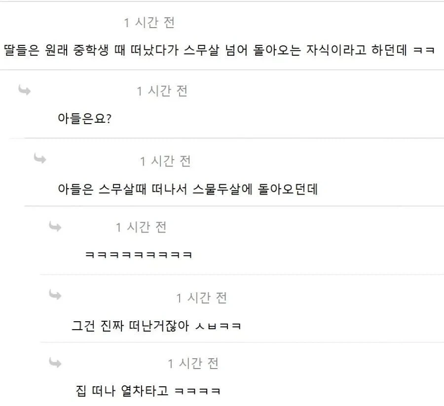 딸들은 원래 중학생 때 떠났다가 스무살 넘어 돌아온다 | 인스티즈