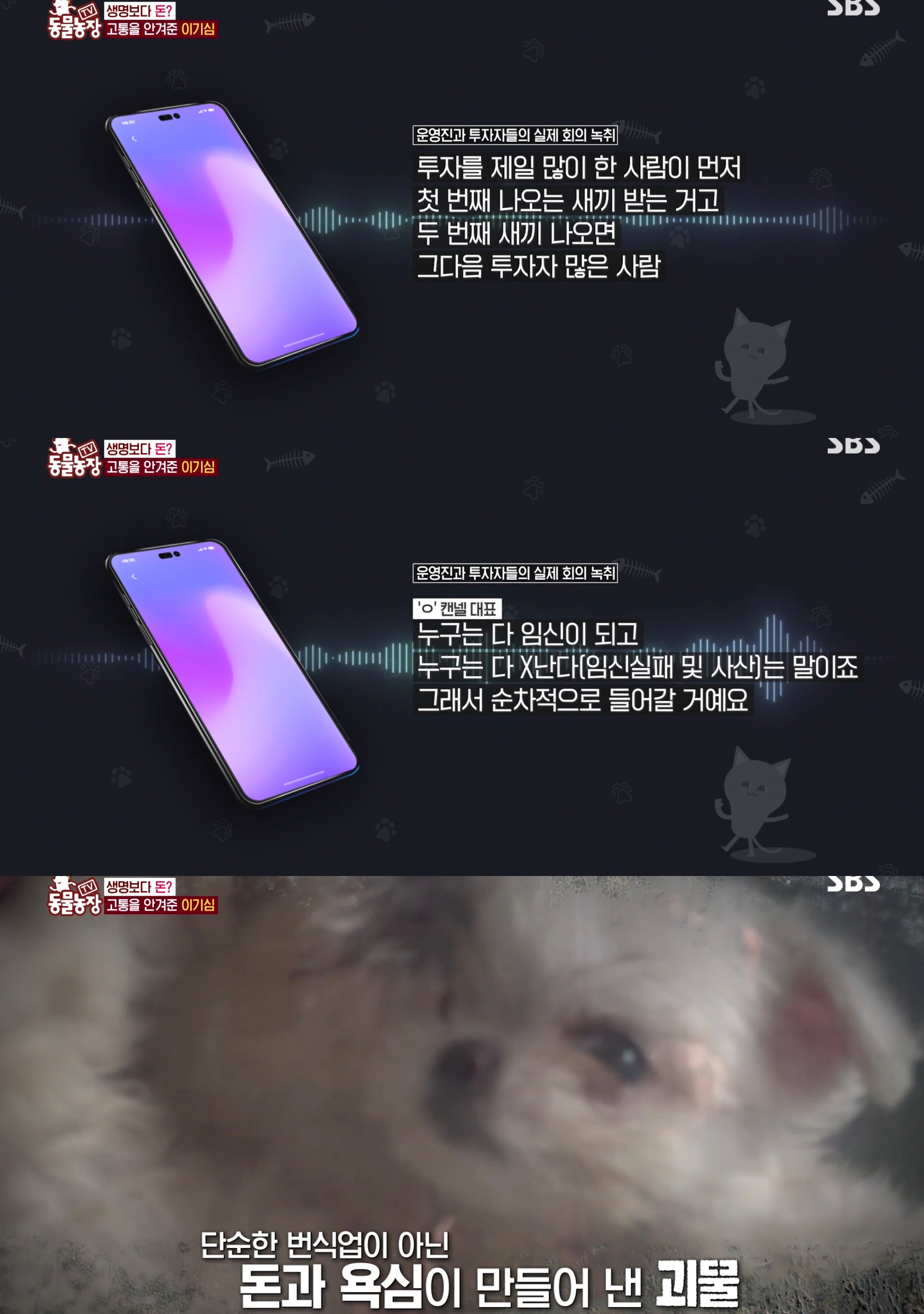 충격이다 못해 기괴한 오늘자 동물농장 폭로 방송 (충격주의).jpg | 인스티즈