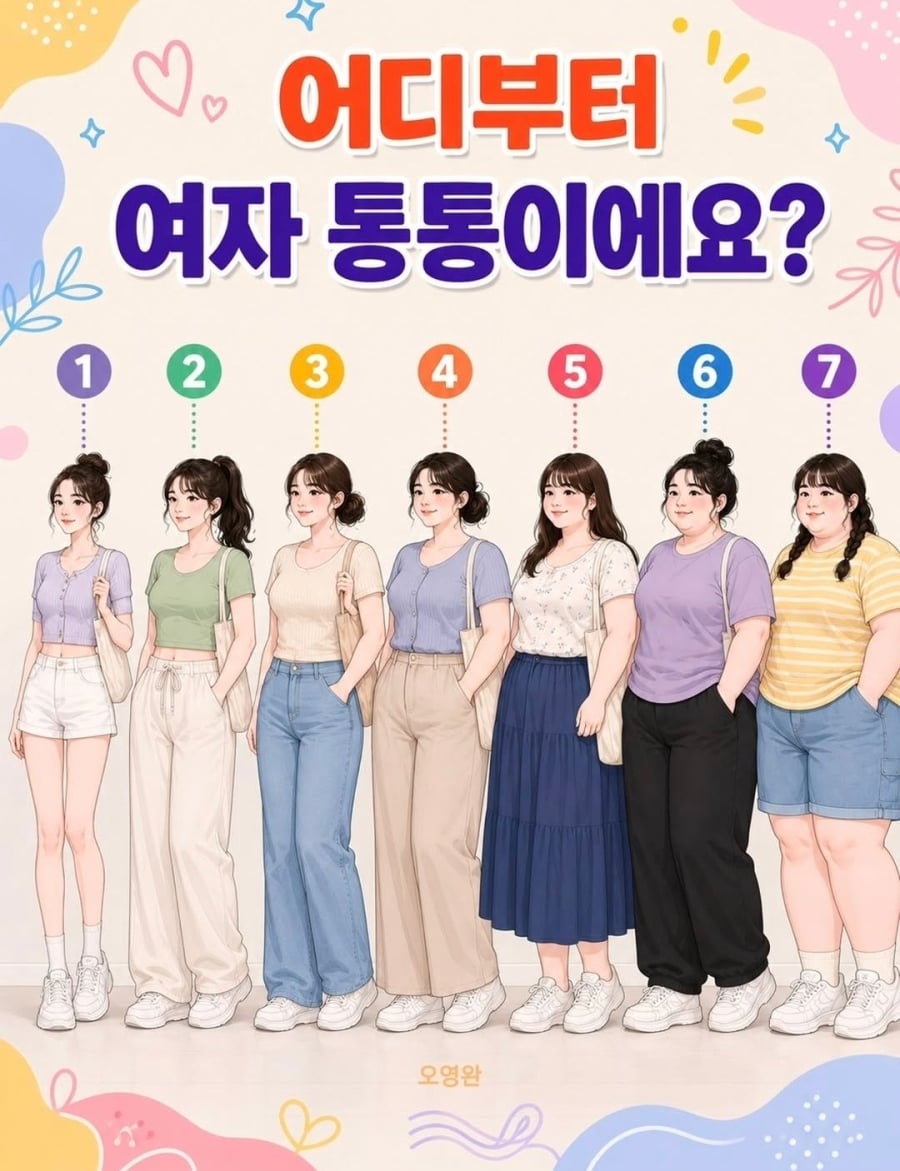 남녀 확연히 갈린다는 여자 통통의 기준 | 인스티즈