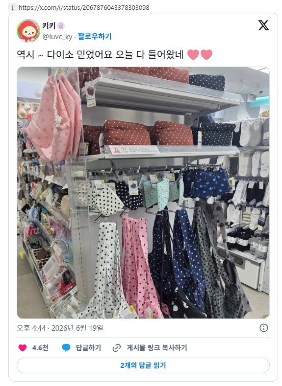 귀엽다는 반응 많은 다이소 신상 도트 파우치 | 인스티즈