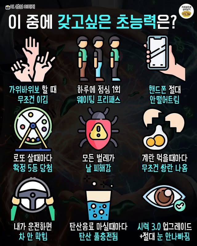 이 중 한가지초능력이 생긴다면? | 인스티즈