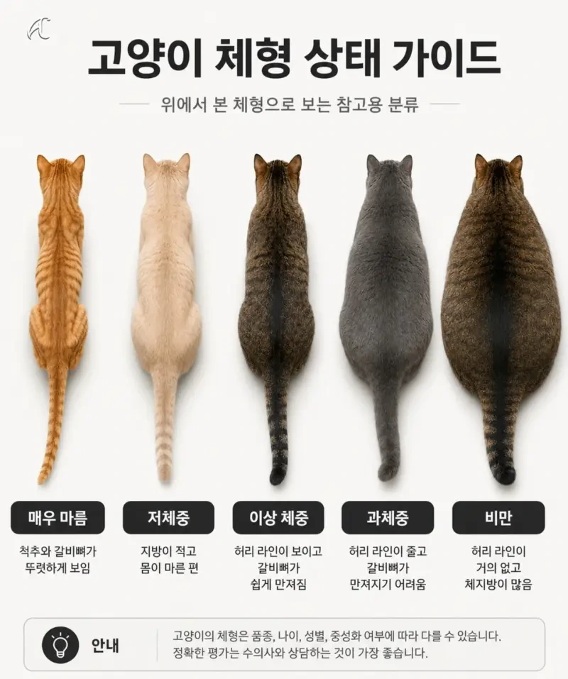 고양이 체형 상태 가이드 | 인스티즈
