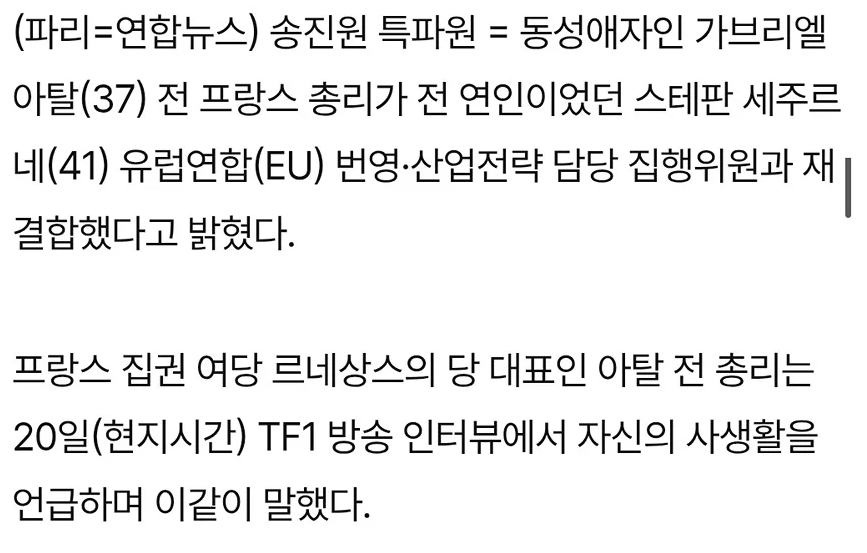 프랑스 이혼혐관 재결합 게이커플 정치인 대선 출마선언함 | 인스티즈