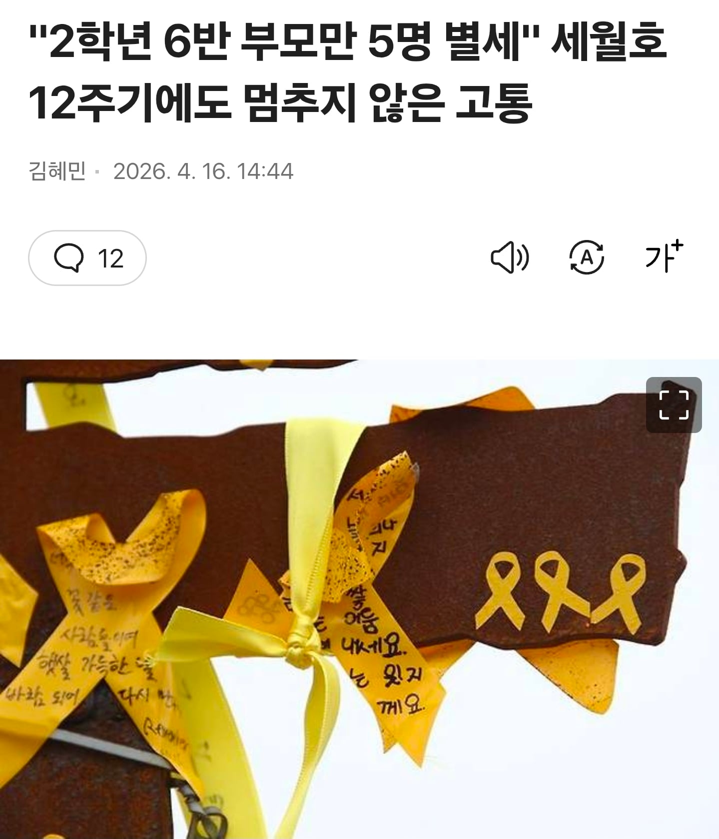 세월호 희생자 유가족 사망자 최소 19명.jpg | 인스티즈