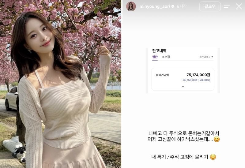 "내 특기는 고점 물리기"…아옳이, SK하이닉스 사자마자 3000만원 손실 | 인스티즈