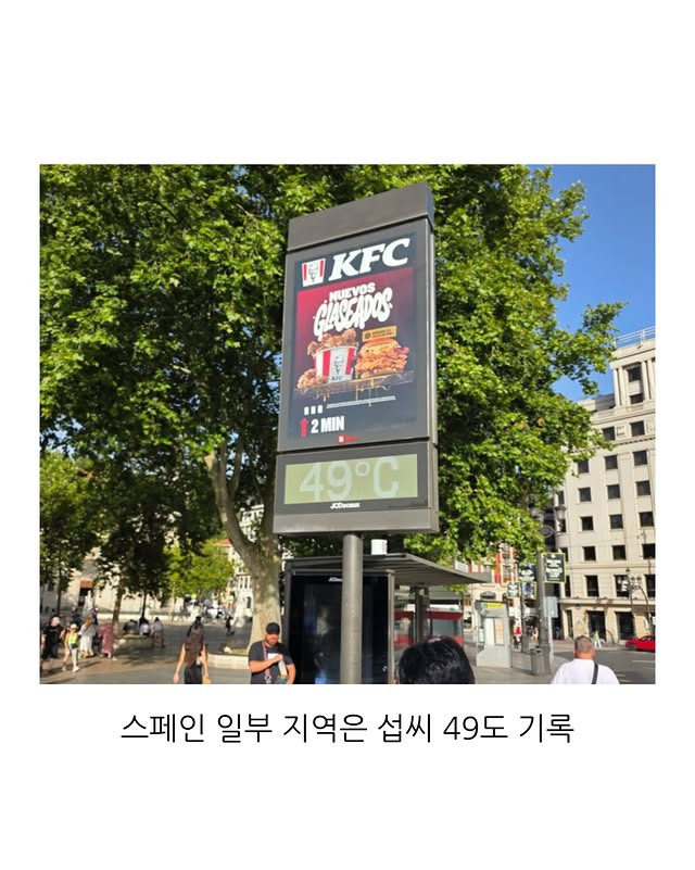 지면 온도 55도 찍은 에어컨 없는 유럽 상황 | 인스티즈